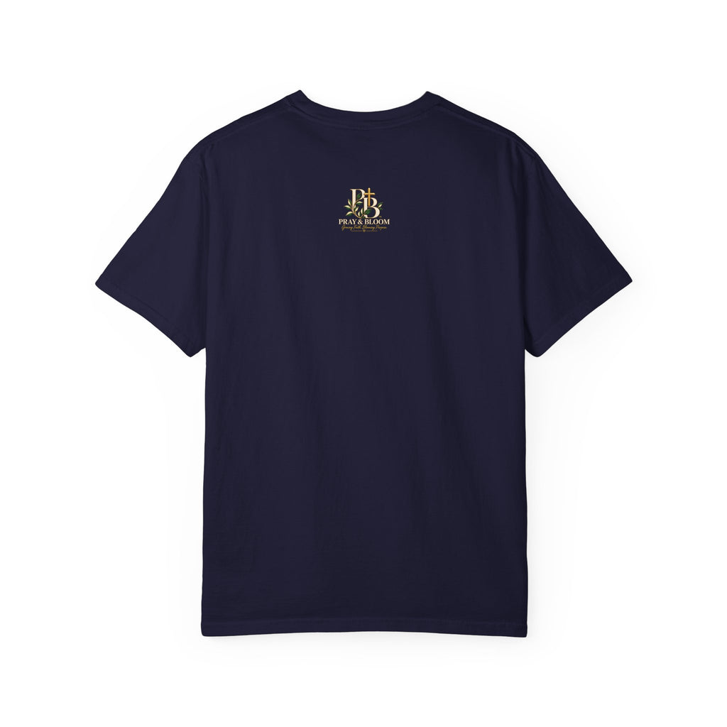 We Were Made in Heaven Christian T-Shirt | Faith-Based Cross & Floral Tee | Pray & Bloom