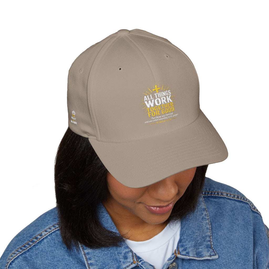 All Things Work Together for Good Christian Hat | Romans 8:28 | Pray & Bloom