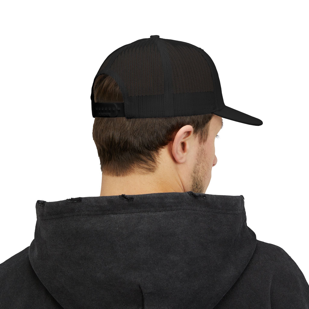 Who Can Check God? Faith Chess Trucker Cap | Pray & Bloom