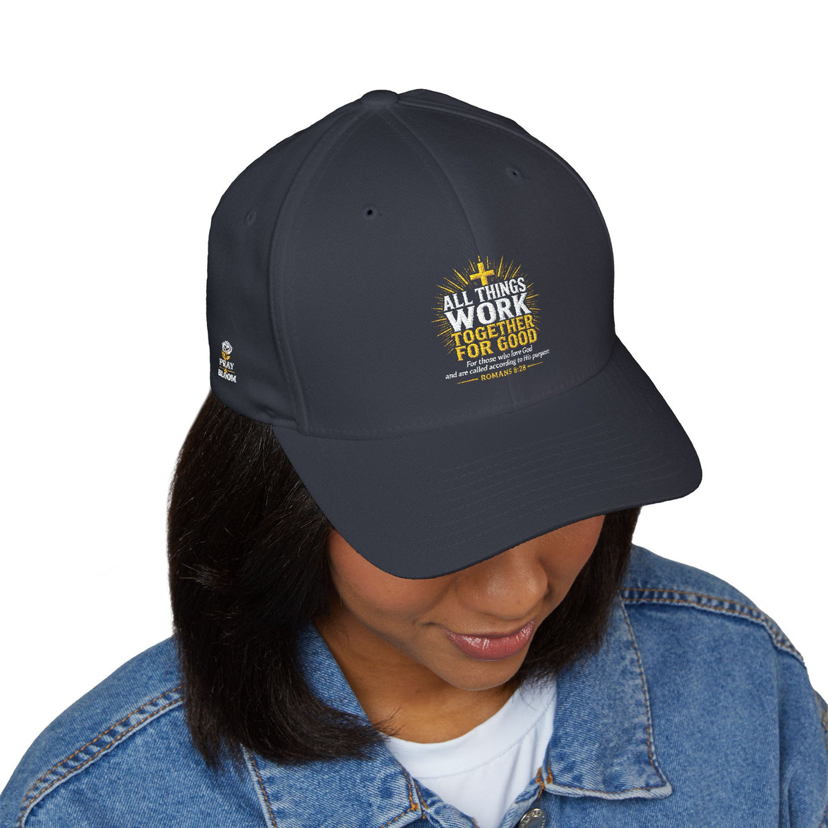 All Things Work Together for Good Christian Hat | Romans 8:28 | Pray & Bloom