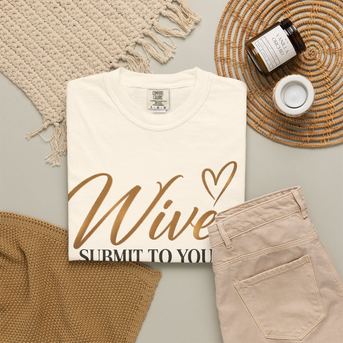 Wives Submit to Your Husbands Christian Marriage T-Shirt | Ephesians 5:22 | Pray & Bloom