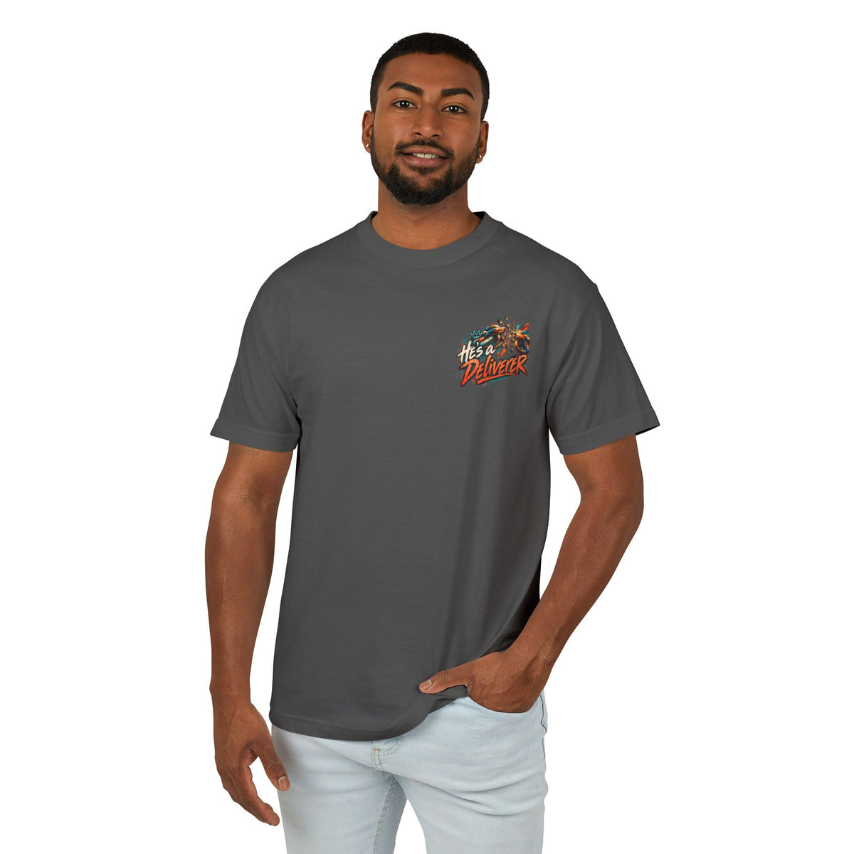He’s a Deliverer Christian T-Shirt | John 8:36 Broken Chains Faith Tee | Pray & Bloom