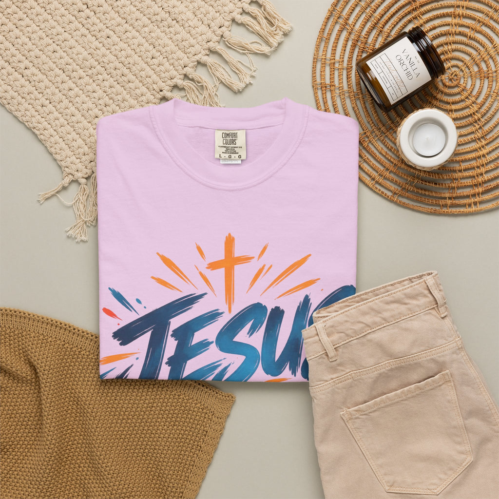 Jesus Fanatic Christian T-Shirt | Bold Colorful Faith Tee | Pray & Bloom