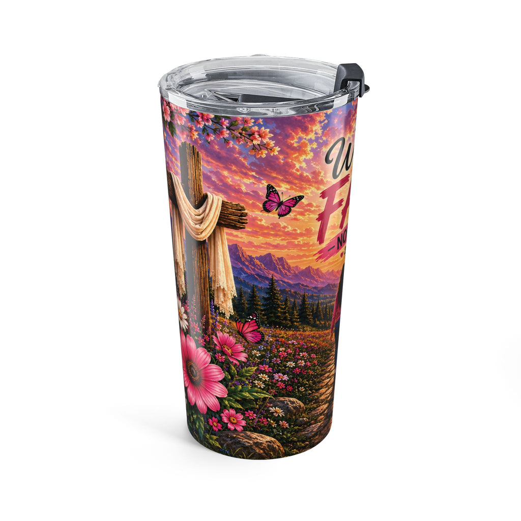 Walk by Faith, Not by Sight Christian Tumbler | 2 Corinthians 5:7 | Pray & Bloom