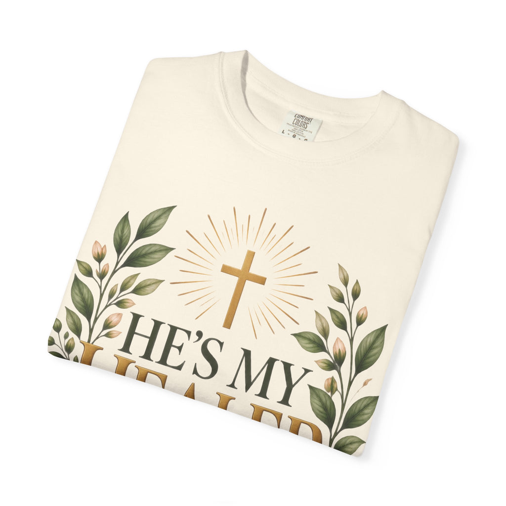 He’s My Healer Christian T-Shirt | Isaiah 53:5 | Pray & Bloom