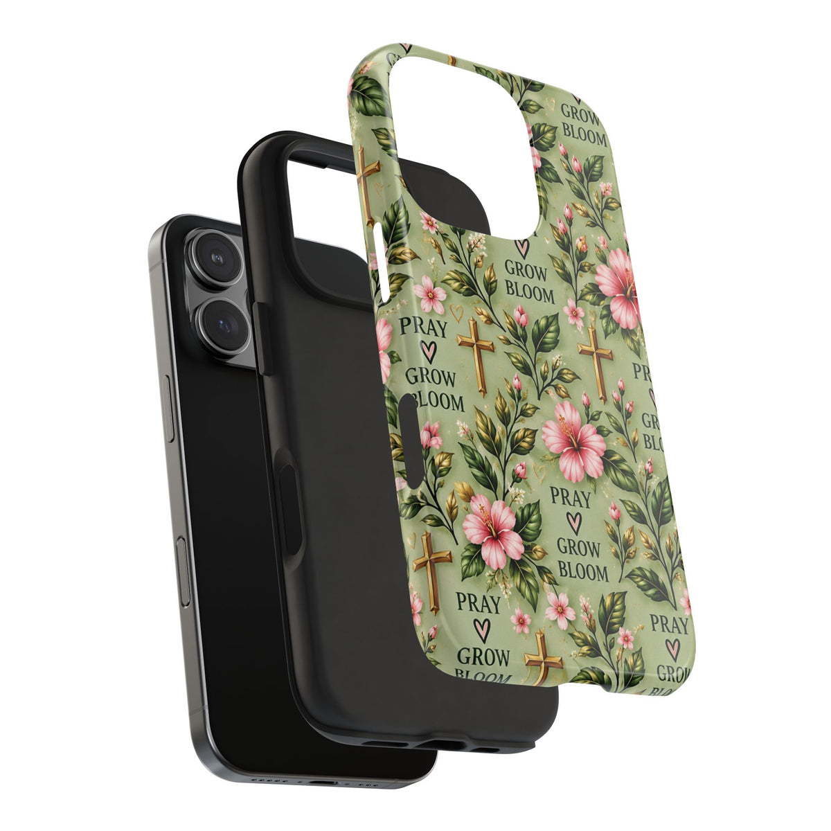 Pray Grow Bloom Christian Phone Case | Floral Faith Case | Pray & Bloom