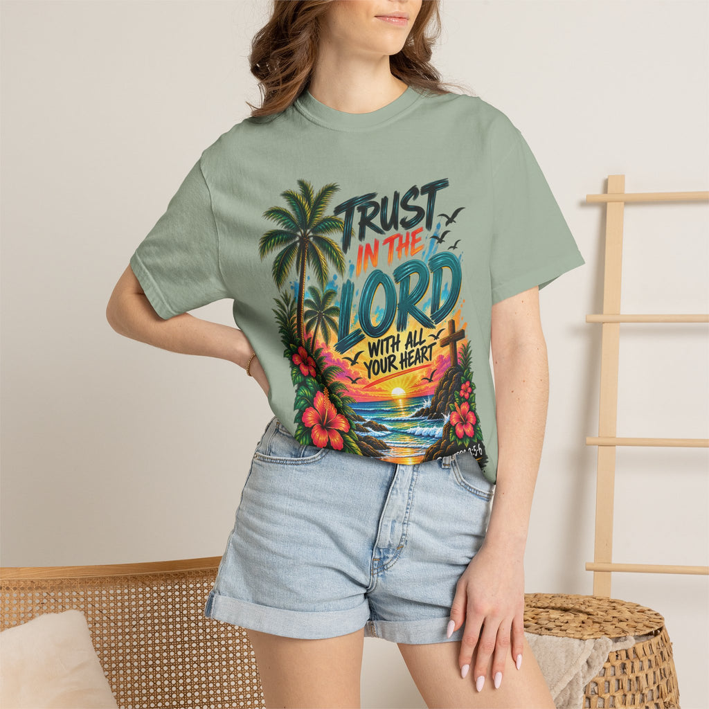He Will Make Your Paths Straight Christian T-Shirt | Proverbs 3:5–6 | Pray & Bloom