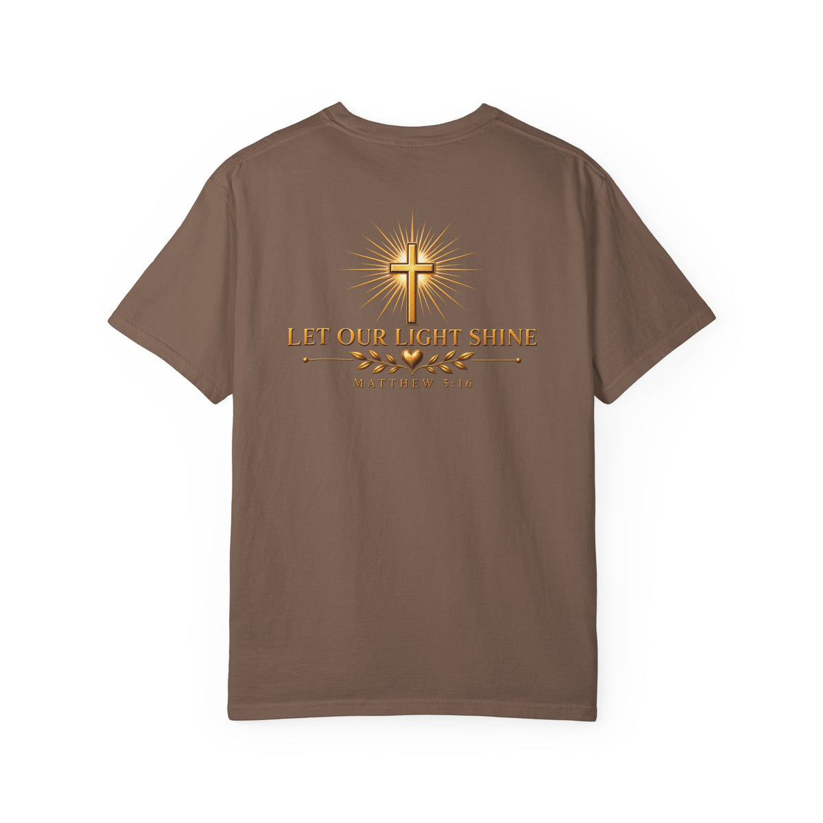 Let Your Light Shine Christian T-Shirt | Matthew 5:16 Faith Tee | Pray & Bloom