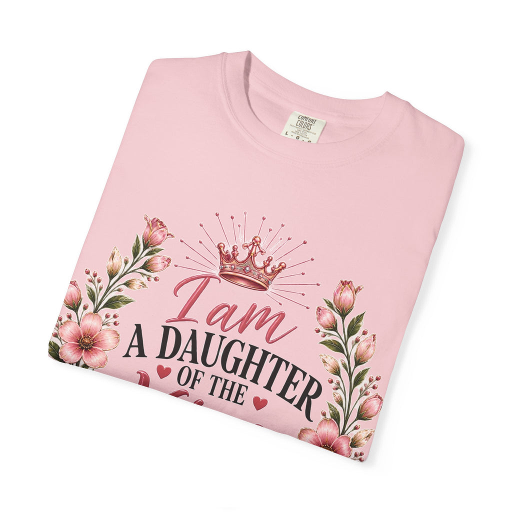 Daughter of The King Christian T-Shirt | 1 John 3:1 | Pray & Bloom