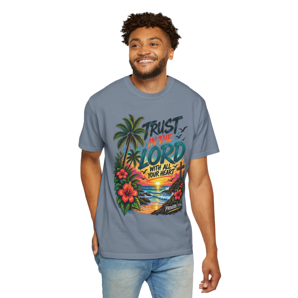He Will Make Your Paths Straight Christian T-Shirt | Proverbs 3:5–6 | Pray & Bloom