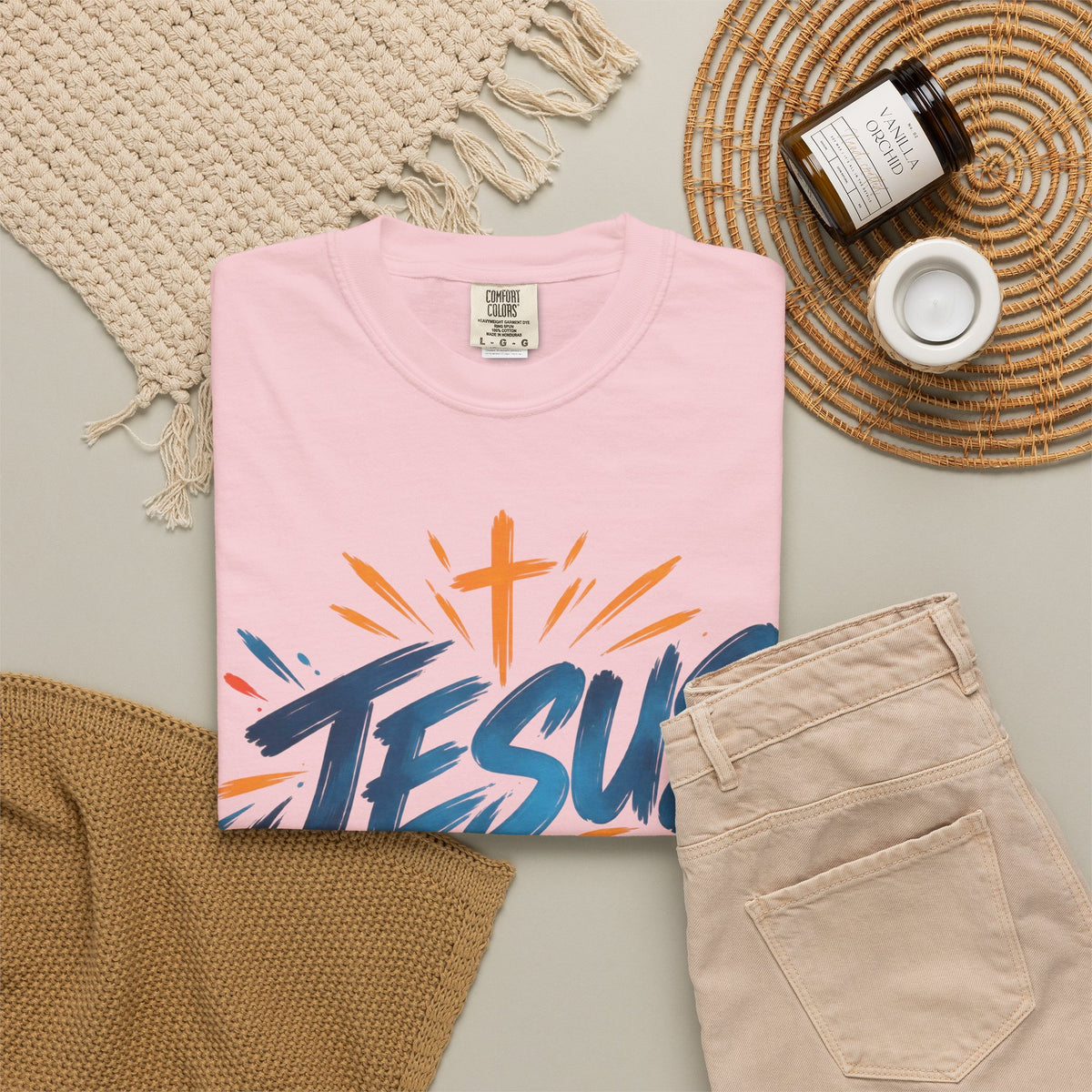 Jesus Fanatic Christian T-Shirt | Bold Colorful Faith Tee | Pray & Bloom