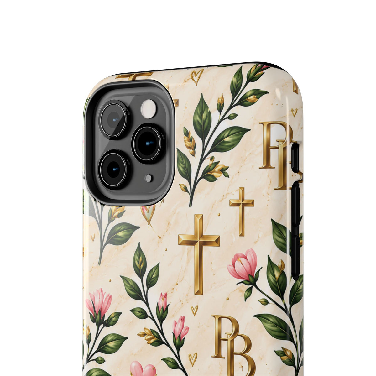 Pray & Bloom Christian Tough Phone Case | Floral Cross Faith Case