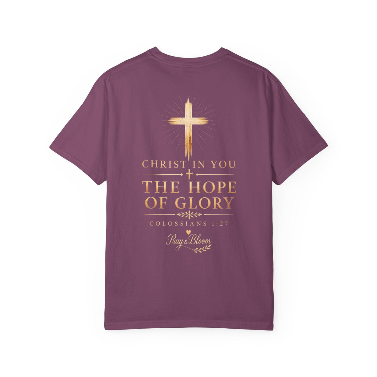 The Mystery - Hidden in Christ Revealed by Faith | Colossians 2:2-3 Christian T- Shirt | Pray & Bloom