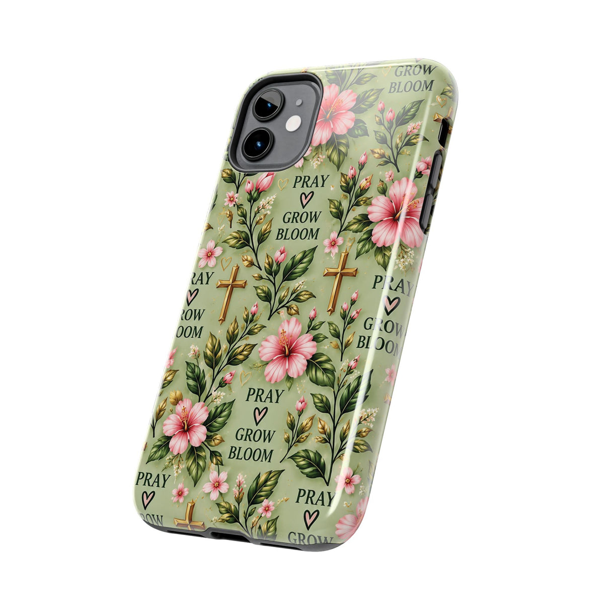 Pray Grow Bloom Christian Phone Case | Floral Faith Case | Pray & Bloom