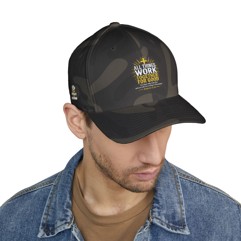 All Things Work Together for Good Christian Hat | Romans 8:28 | Pray & Bloom