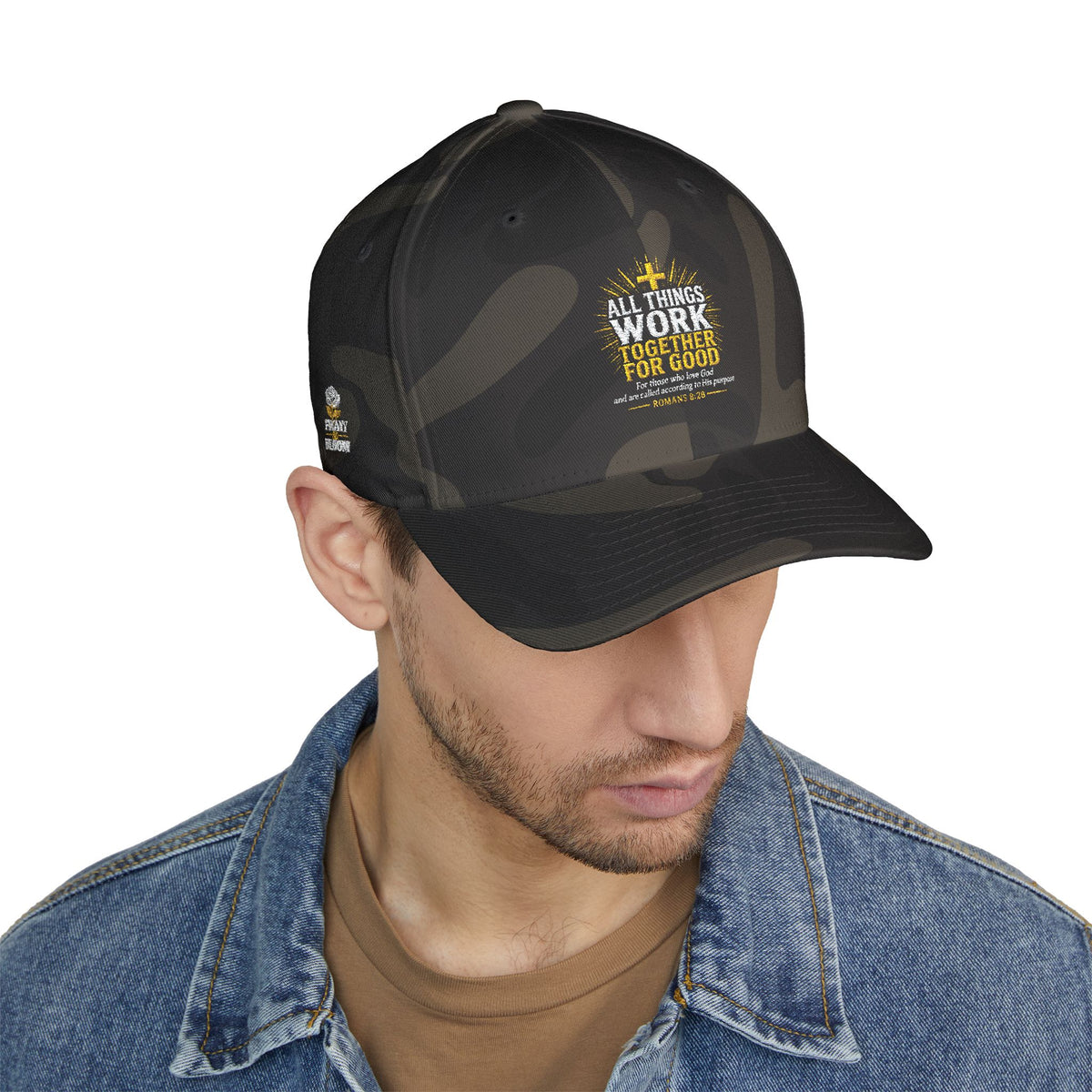 All Things Work Together for Good Christian Hat | Romans 8:28 | Pray & Bloom