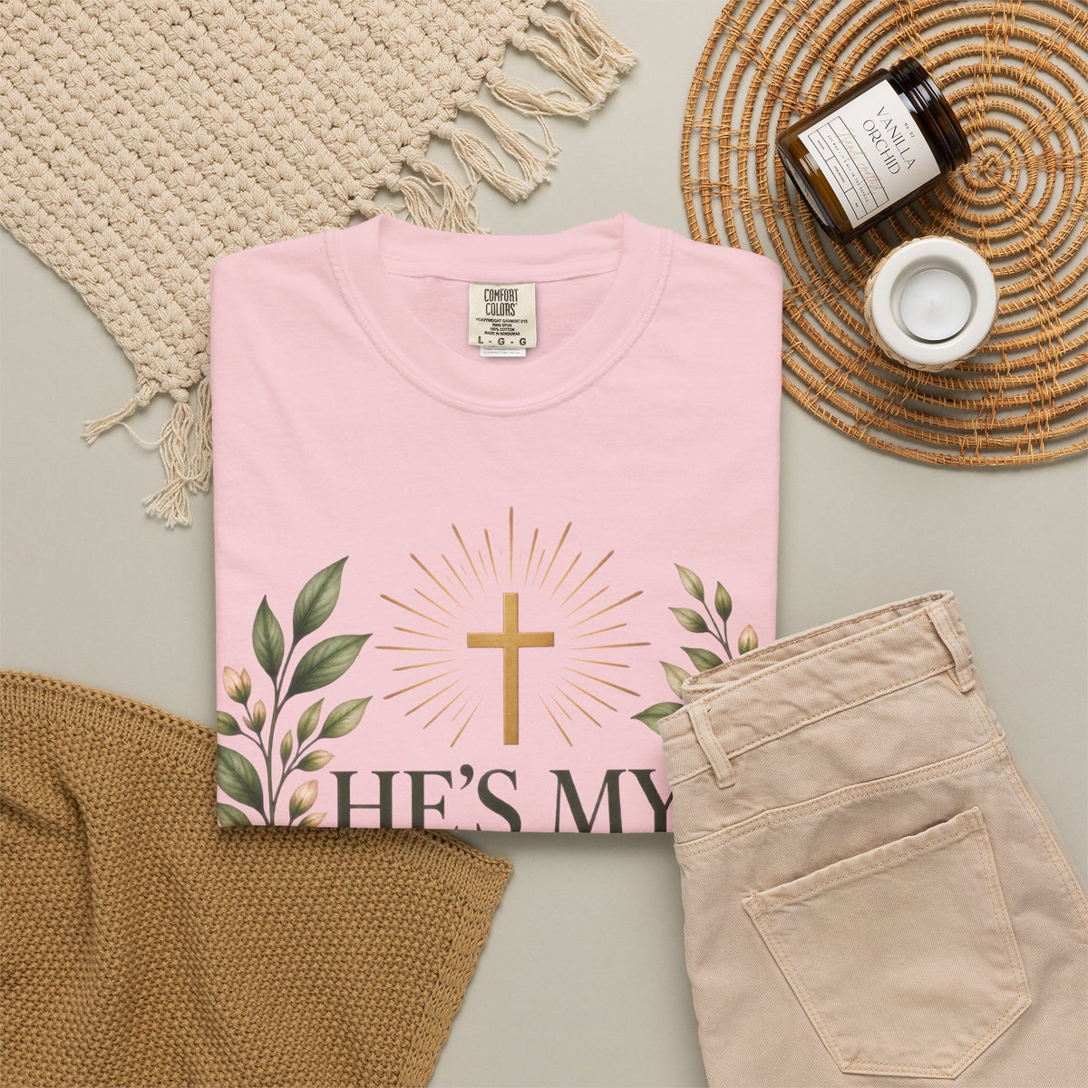 He’s My Healer Christian T-Shirt | Isaiah 53:5 | Pray & Bloom