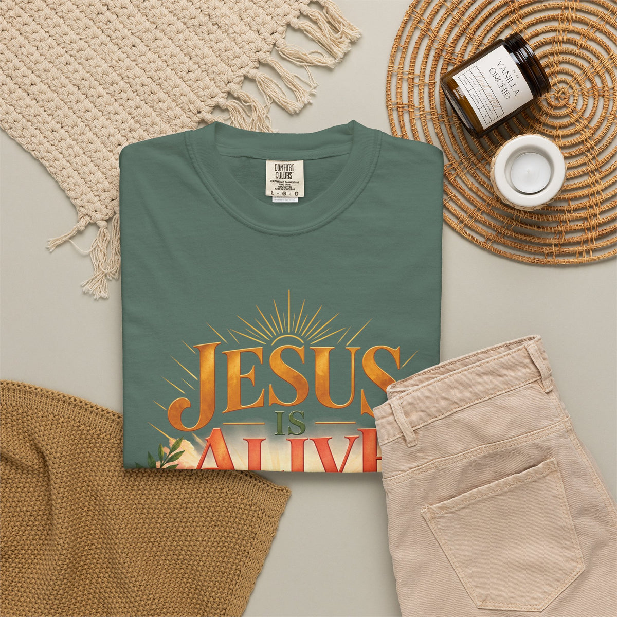 Jesus Is Alive Christian T-Shirt | Resurrection Faith Tee | Pray & Bloom