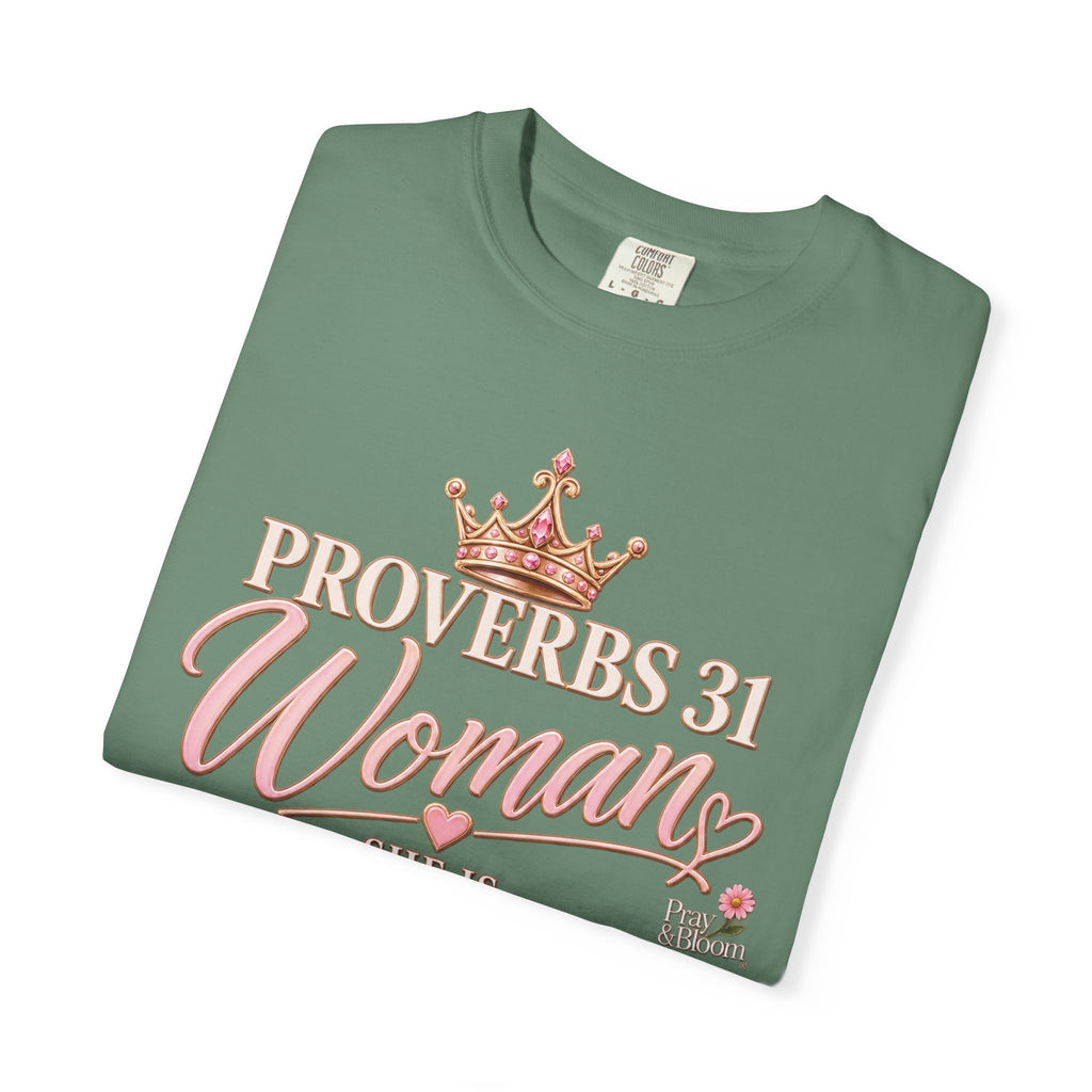 Proverbs 31 Christian T | Strong, Worthy & Fearlessly Faithful | Pray & Bloom