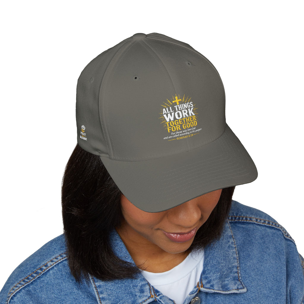 All Things Work Together for Good Christian Hat | Romans 8:28 | Pray & Bloom