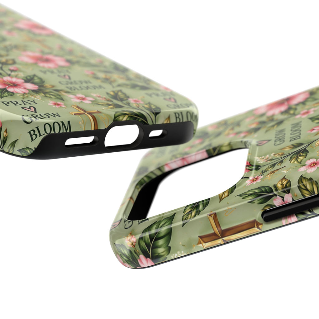 Pray Grow Bloom Christian Phone Case | Floral Faith Case | Pray & Bloom