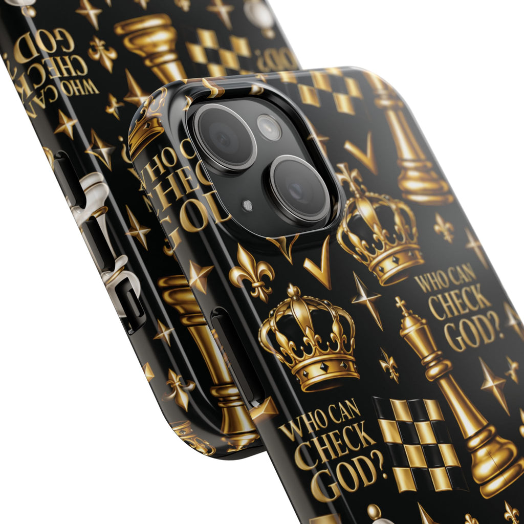 Who Can Check God? Faith Chess Tough Phone Case | Pray & Bloom