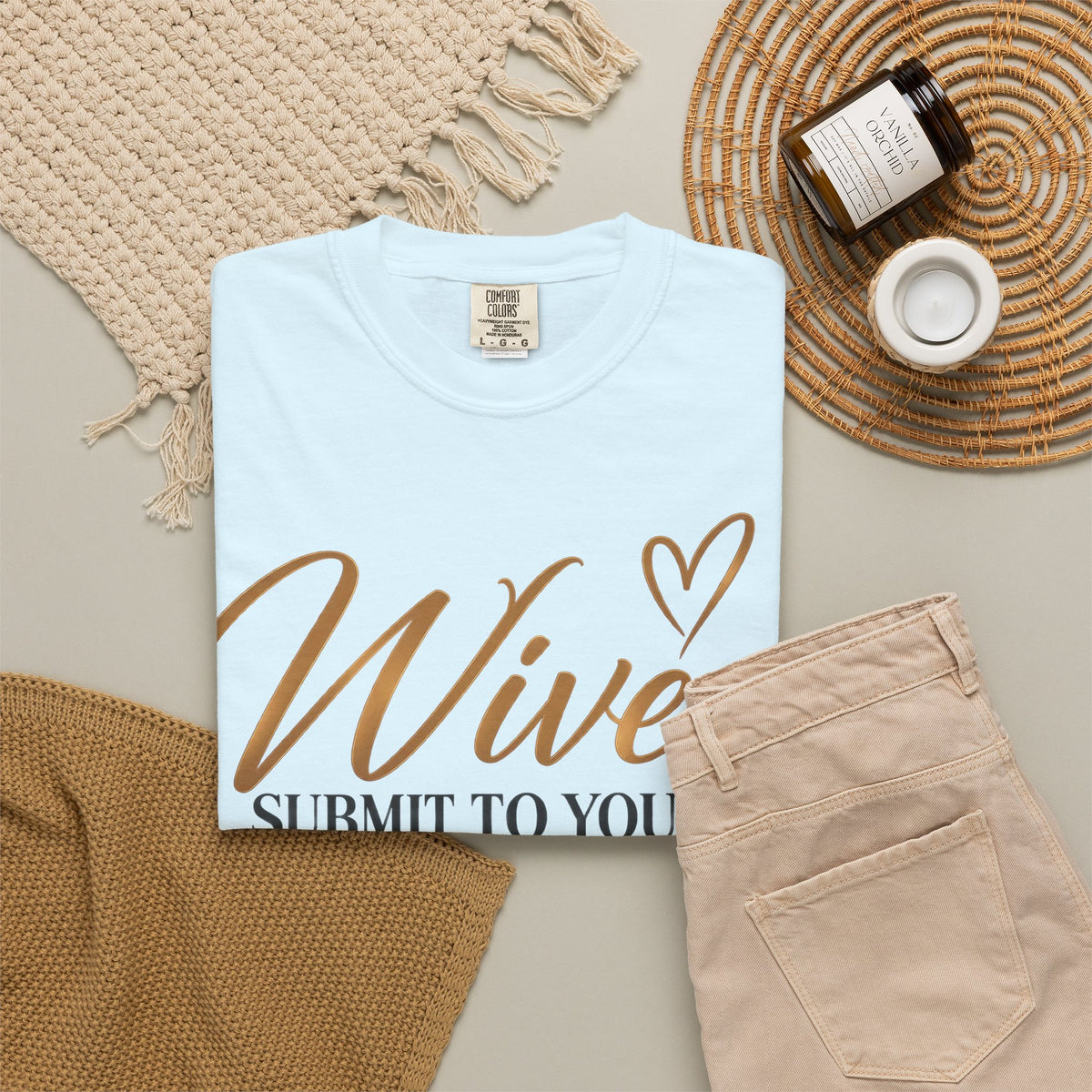 Wives Submit to Your Husbands Christian Marriage T-Shirt | Ephesians 5:22 | Pray & Bloom