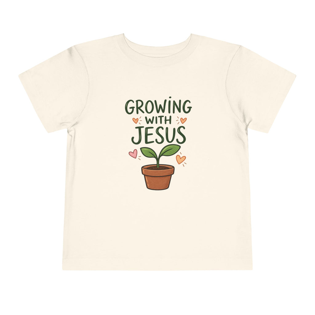 Growing With Jesus Kids T-Shirt | Christian Toddler Tee | Pray & Bloom