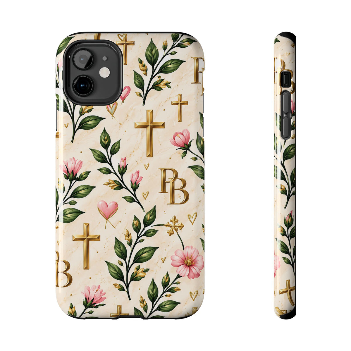Pray & Bloom Christian Tough Phone Case | Floral Cross Faith Case