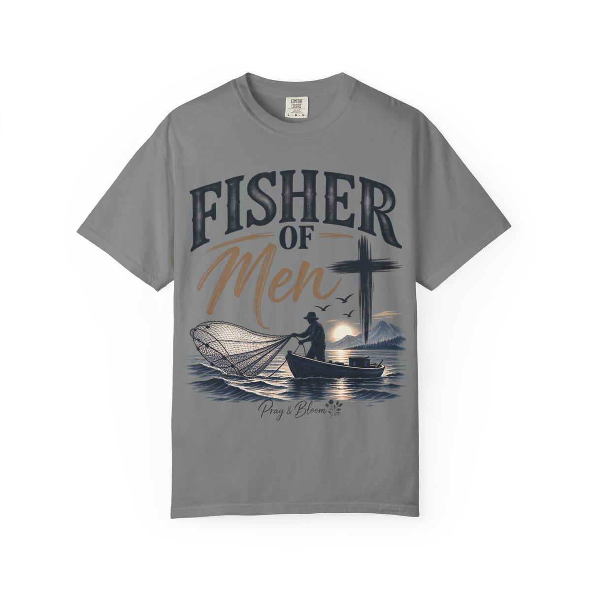 Fisher of Men Christian T-Shirt| Matthew 4:19| Pray & Bloom