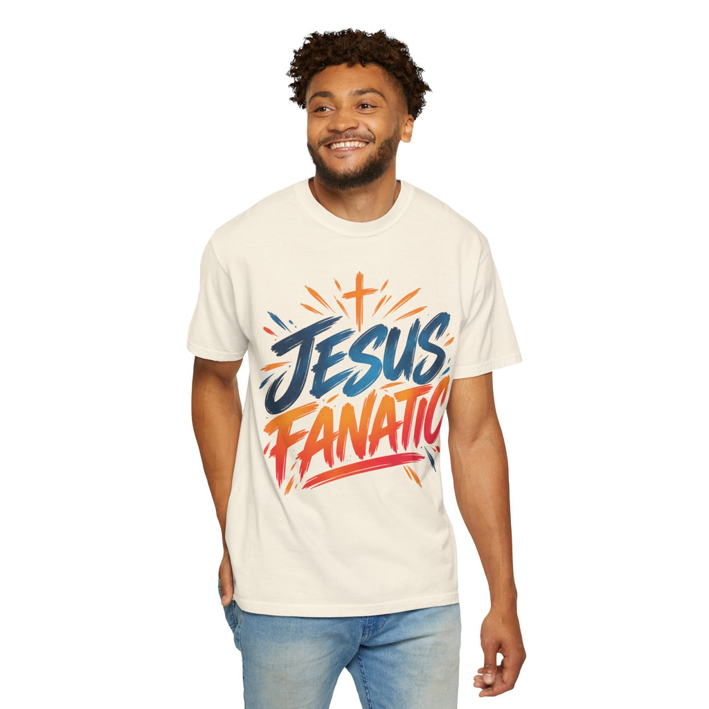 Jesus Fanatic Christian T-Shirt | Bold Colorful Faith Tee | Pray & Bloom