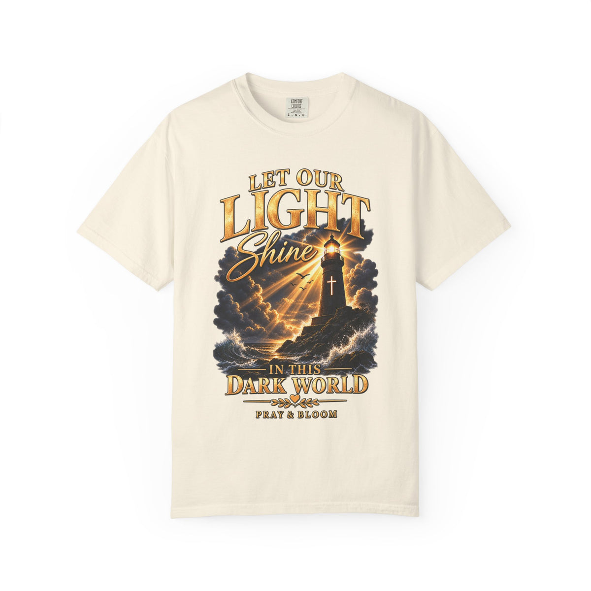 Let Your Light Shine Christian T-Shirt | Matthew 5:16 Faith Tee | Pray & Bloom
