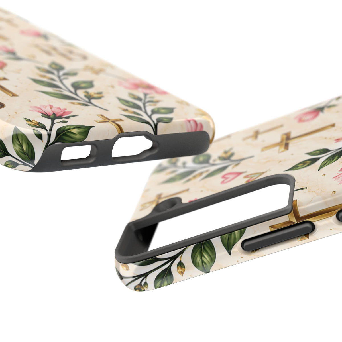 Pray & Bloom Christian Tough Phone Case | Floral Cross Faith Case
