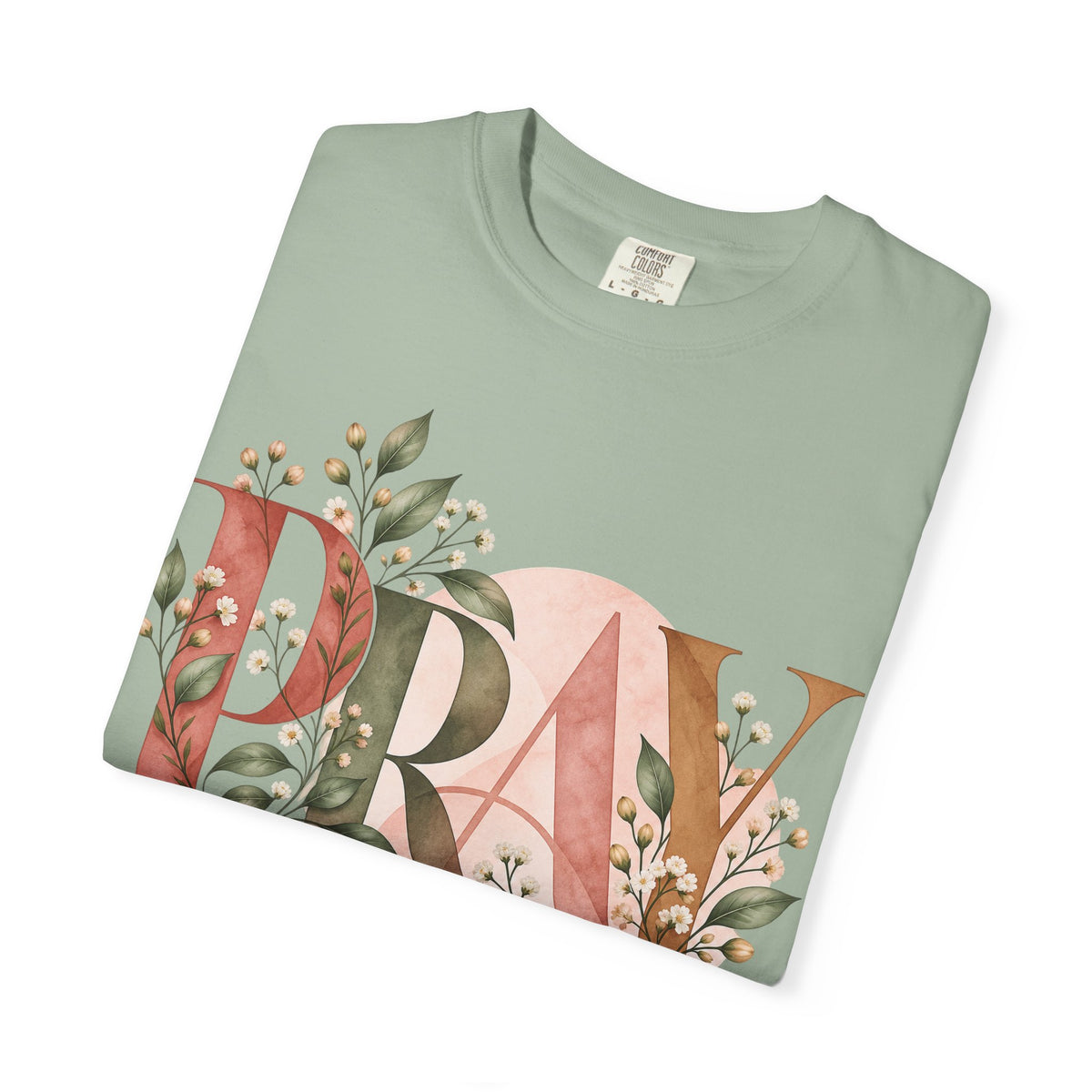 PRAY Botanical Christian T-Shirt | Faith-Inspired Floral Tee | Pray & Bloom