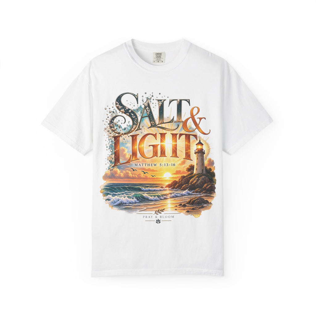 Salt & Light Christian T-Shirt | Matthew 5:13–16 Faith Tee | Pray & Bloom
