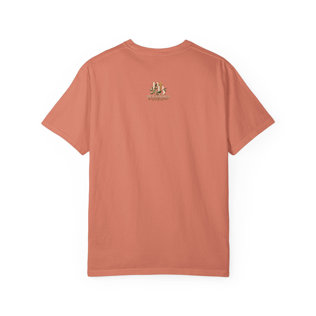 We Were Made in Heaven Christian T-Shirt | Faith-Based Cross & Floral Tee | Pray & Bloom