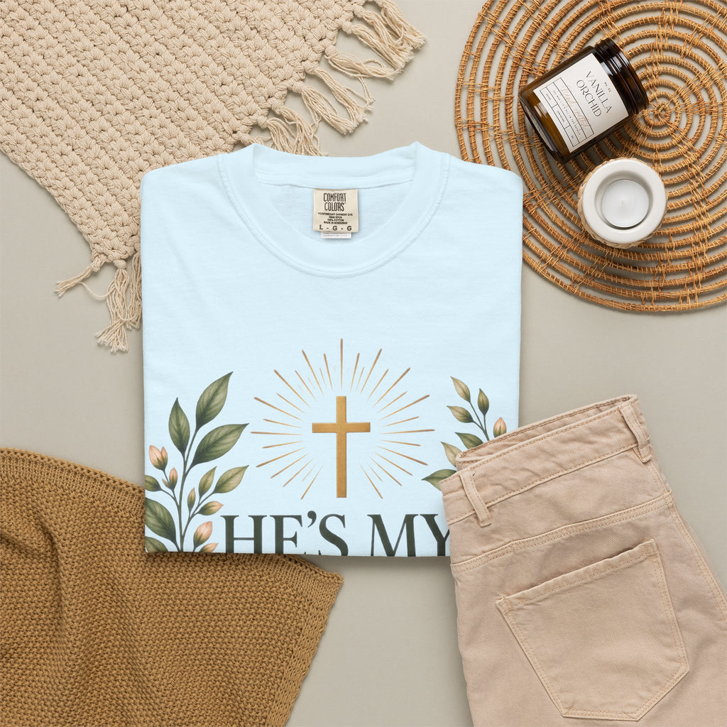 He’s My Healer Christian T-Shirt | Isaiah 53:5 | Pray & Bloom