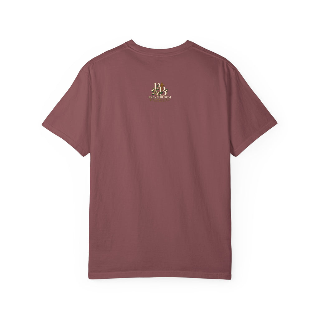 We Were Made in Heaven Christian T-Shirt | Faith-Based Cross & Floral Tee | Pray & Bloom