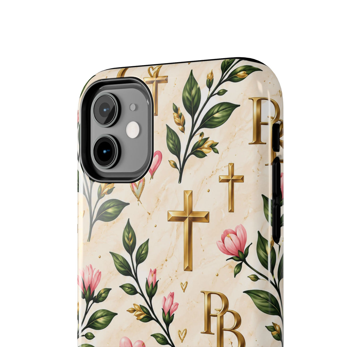 Pray & Bloom Christian Tough Phone Case | Floral Cross Faith Case