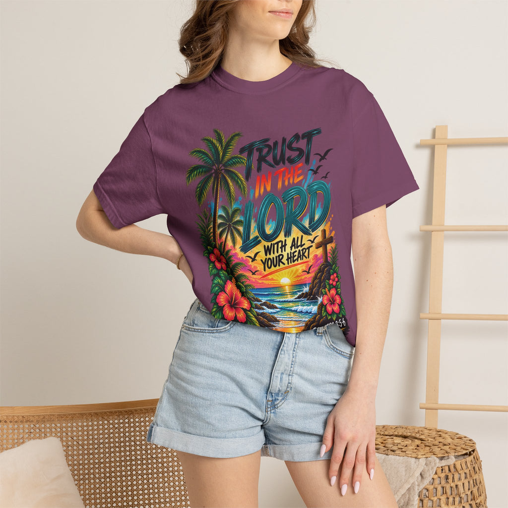 He Will Make Your Paths Straight Christian T-Shirt | Proverbs 3:5–6 | Pray & Bloom