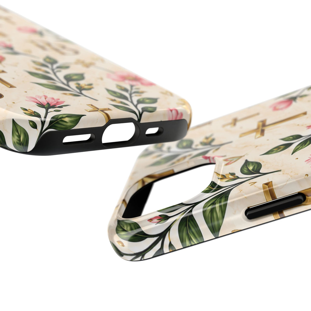 Pray & Bloom Christian Tough Phone Case | Floral Cross Faith Case