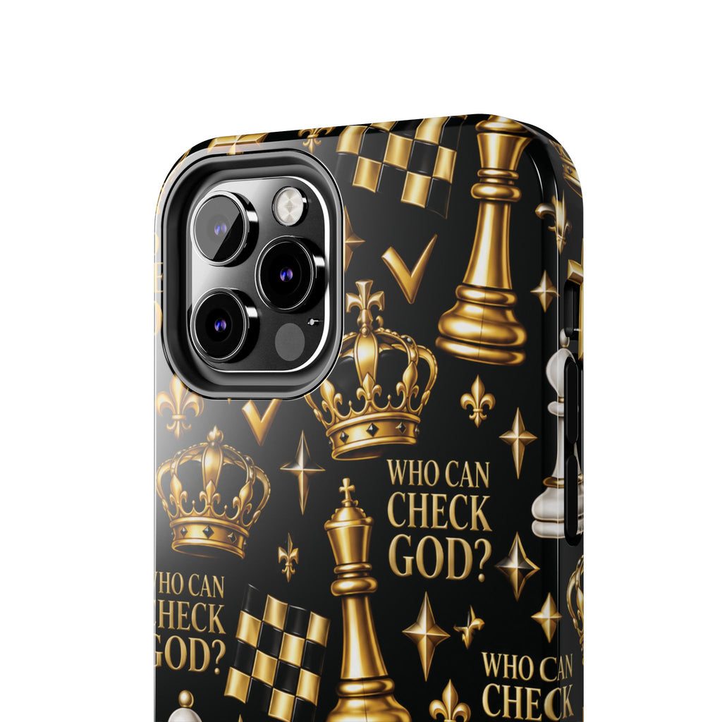 Who Can Check God? Faith Chess Tough Phone Case | Pray & Bloom