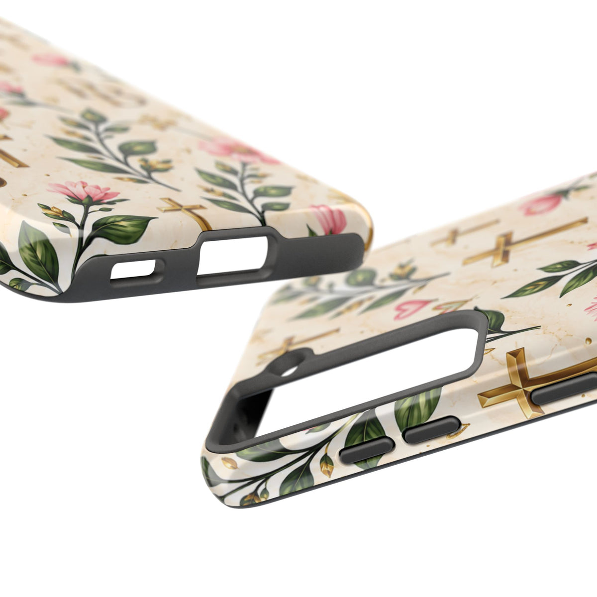 Pray & Bloom Christian Tough Phone Case | Floral Cross Faith Case