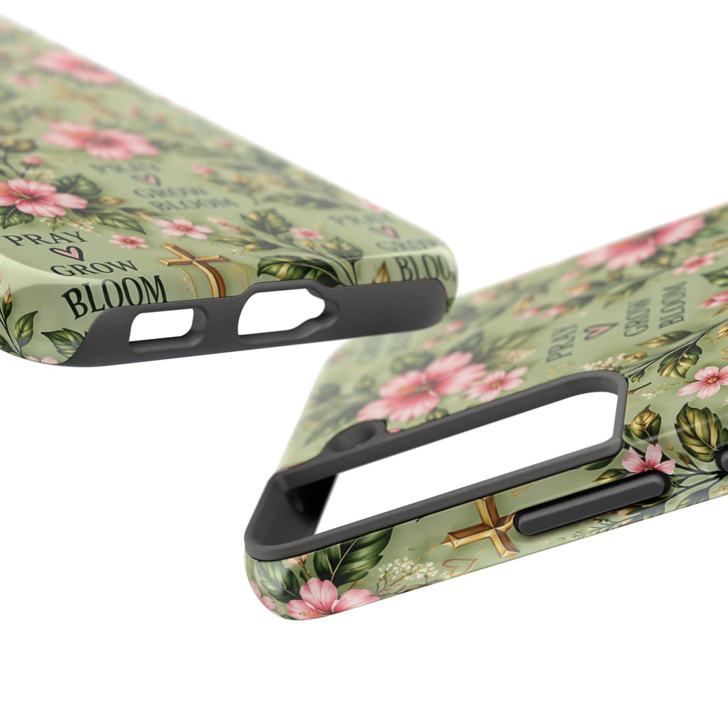 Pray Grow Bloom Christian Phone Case | Floral Faith Case | Pray & Bloom