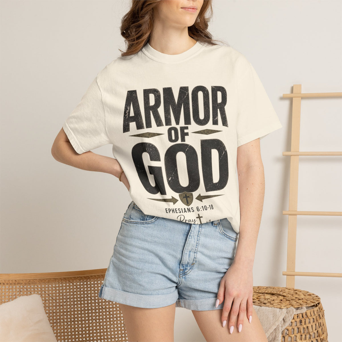 Armor of God Christian T-Shirt| Ephesians 6:10-18| Pray & Bloom