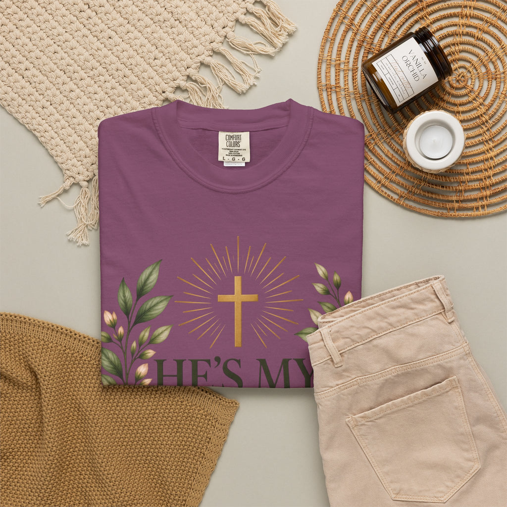He’s My Healer Christian T-Shirt | Isaiah 53:5 | Pray & Bloom