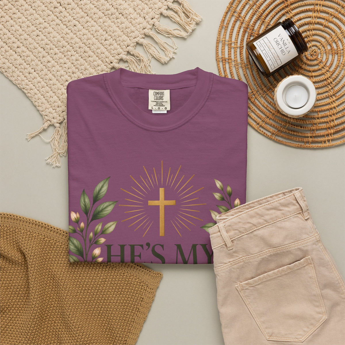 He’s My Healer Christian T-Shirt | Isaiah 53:5 | Pray & Bloom