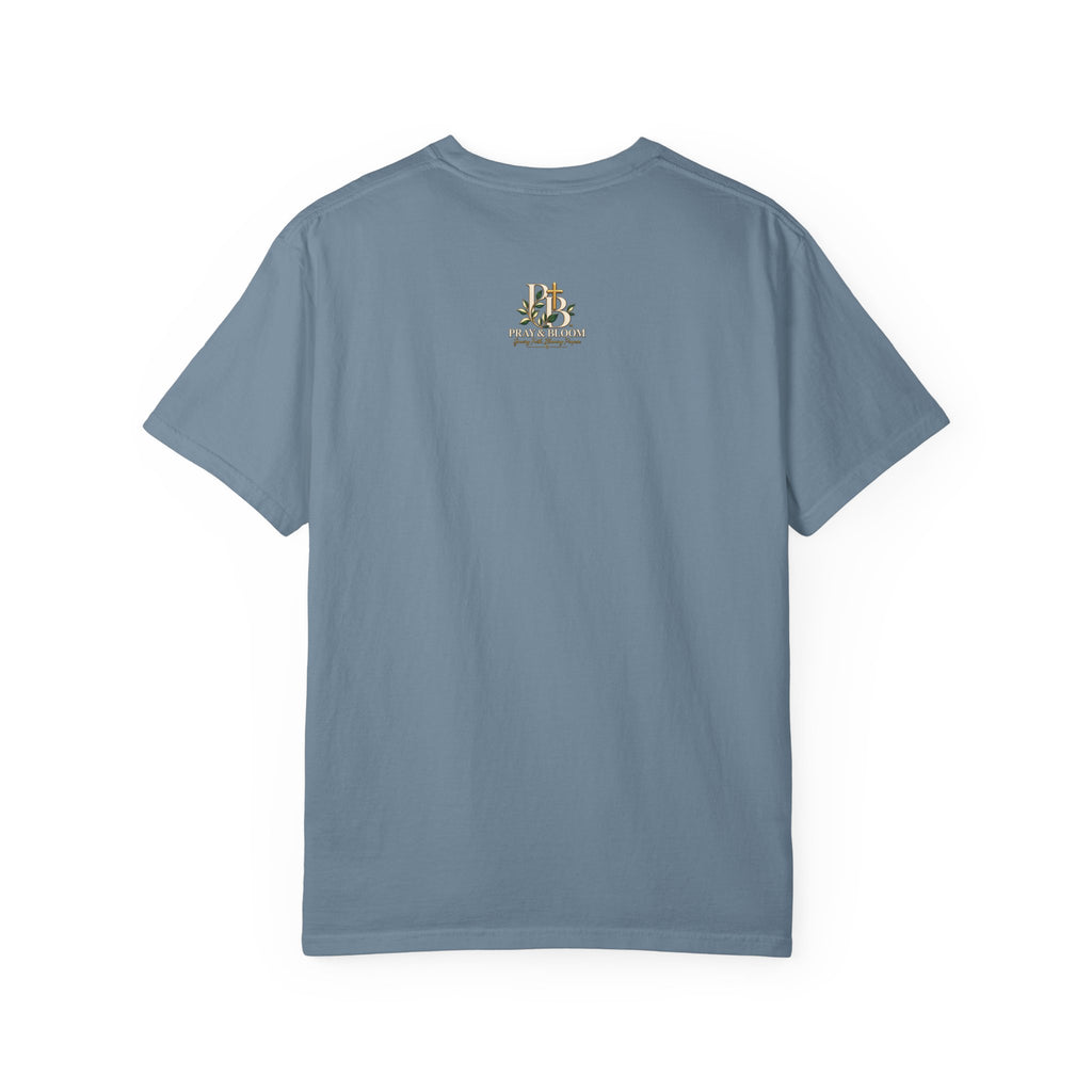 We Were Made in Heaven Christian T-Shirt | Faith-Based Cross & Floral Tee | Pray & Bloom