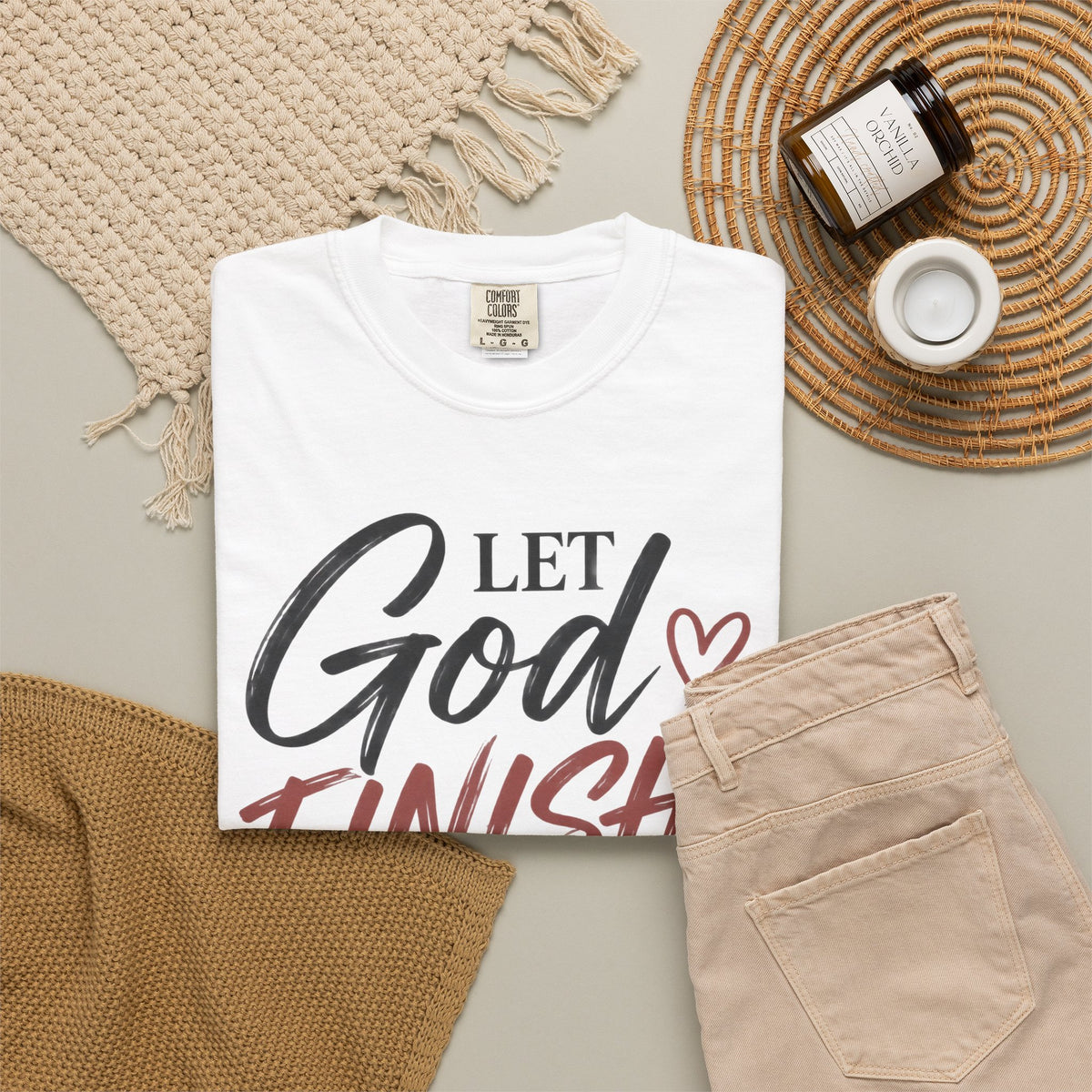 Let God Finish Writing Your Story Christian T-Shirt | Pray & Bloom
