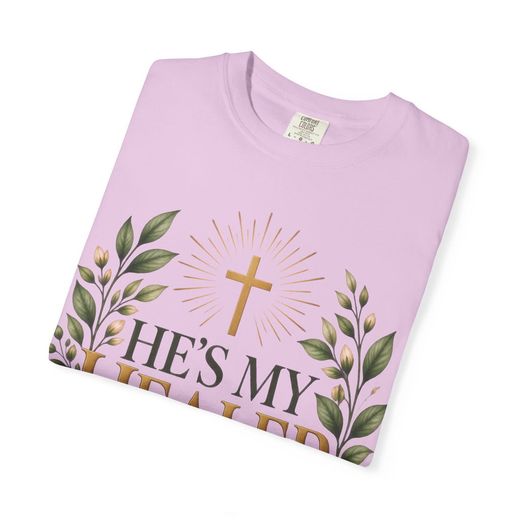 He’s My Healer Christian T-Shirt | Isaiah 53:5 | Pray & Bloom